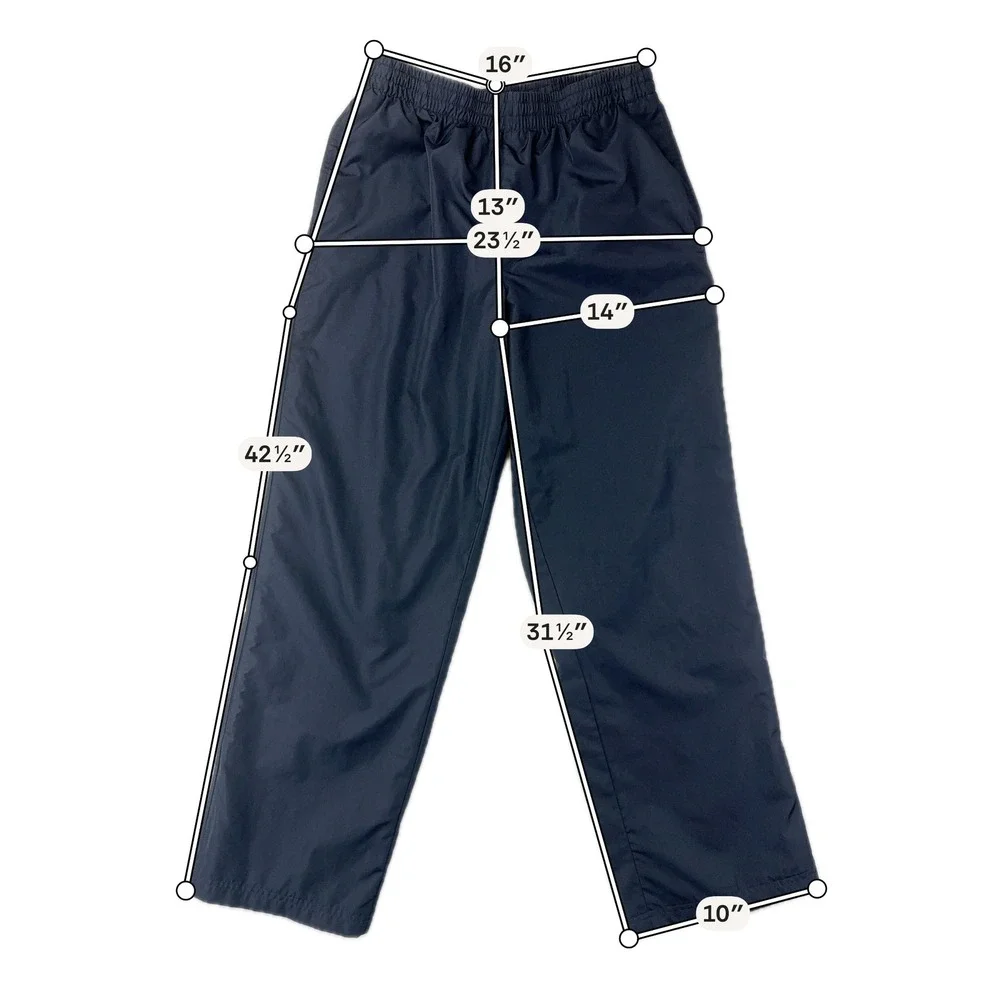 Tek‎ Gear Track Pants Mens Large Regular L Black Athletic Windbreaker